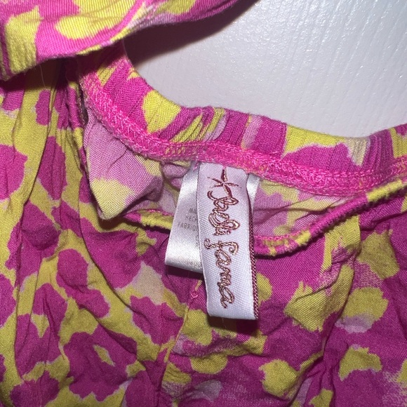 Luli Fama Vibrant Pink and Yellow Cheetah Cutout Romper - Picture 8 of 11